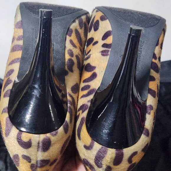 Fergalicious Leopard Fur Heels Size 8 - Picture 6 of 7